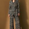 zebra satin two piece set