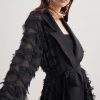 black textured layered abaya black textured layered abaya