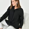 elegant fringe hem long shirt elegant fringe hem long shirt