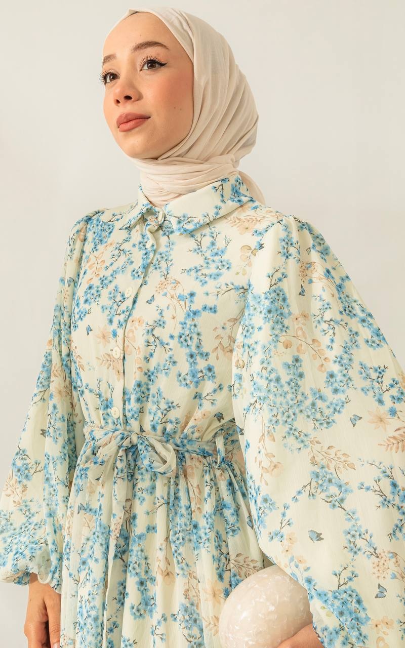 floral chiffon maxi dress