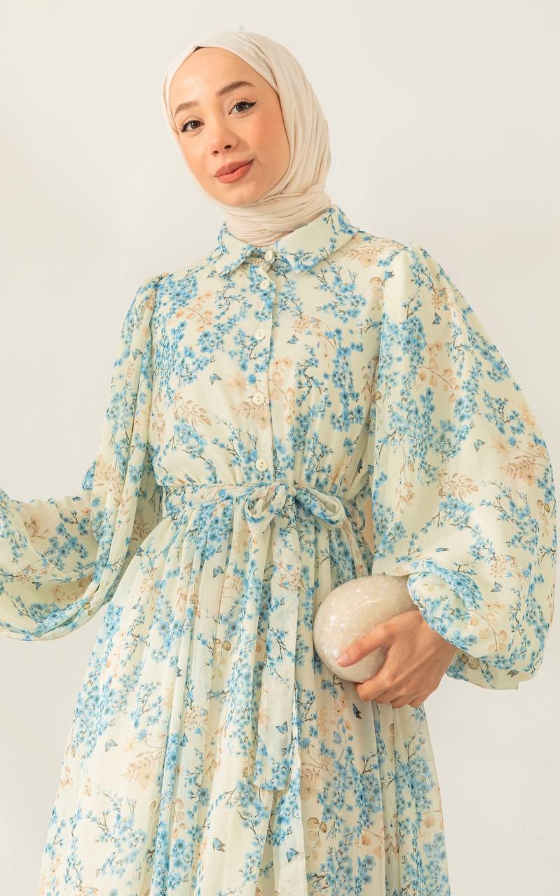 floral chiffon maxi dress