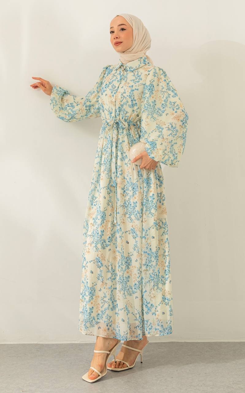 floral chiffon maxi dress