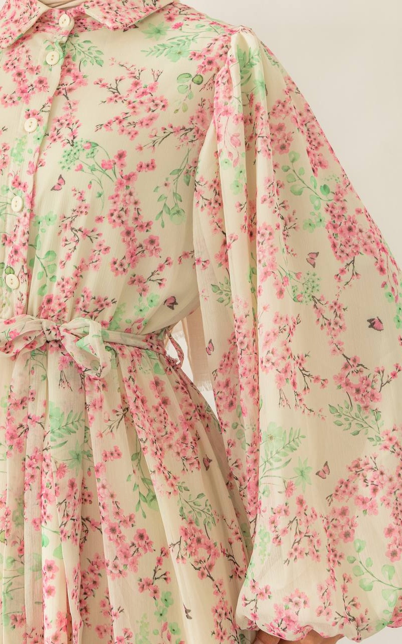 floral chiffon maxi dress