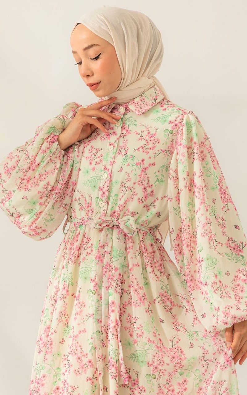 floral chiffon maxi dress