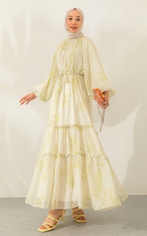 floral chiffon maxi dress
