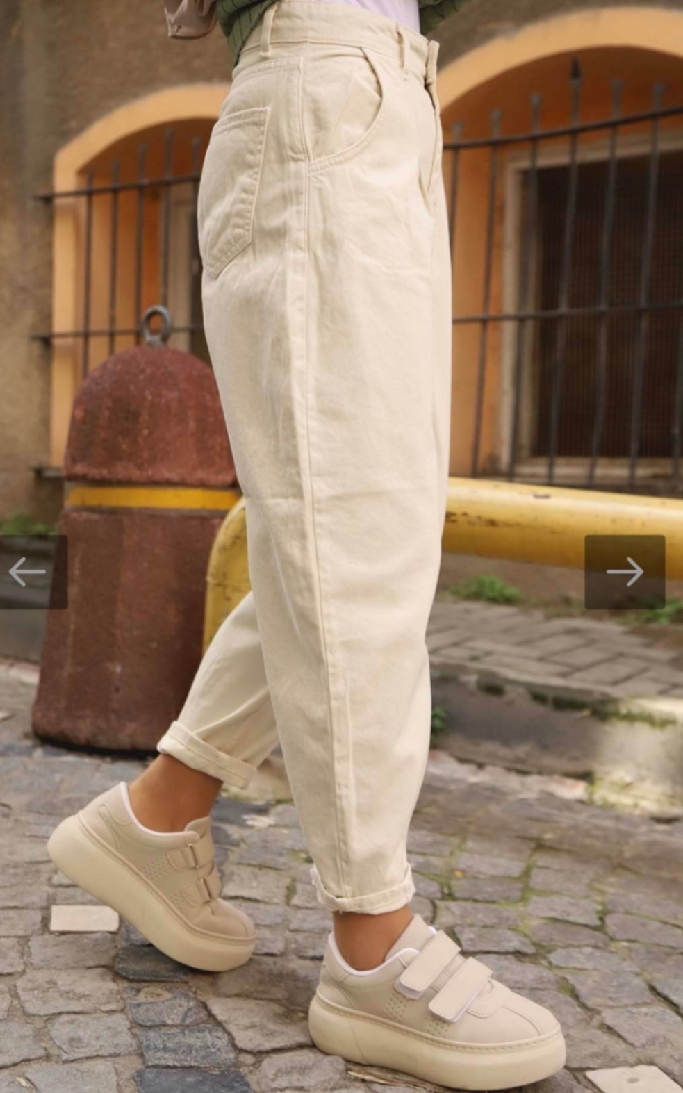 cotton mom fit pants