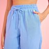 linen drawstring cropped pants