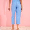 linen drawstring cropped pants