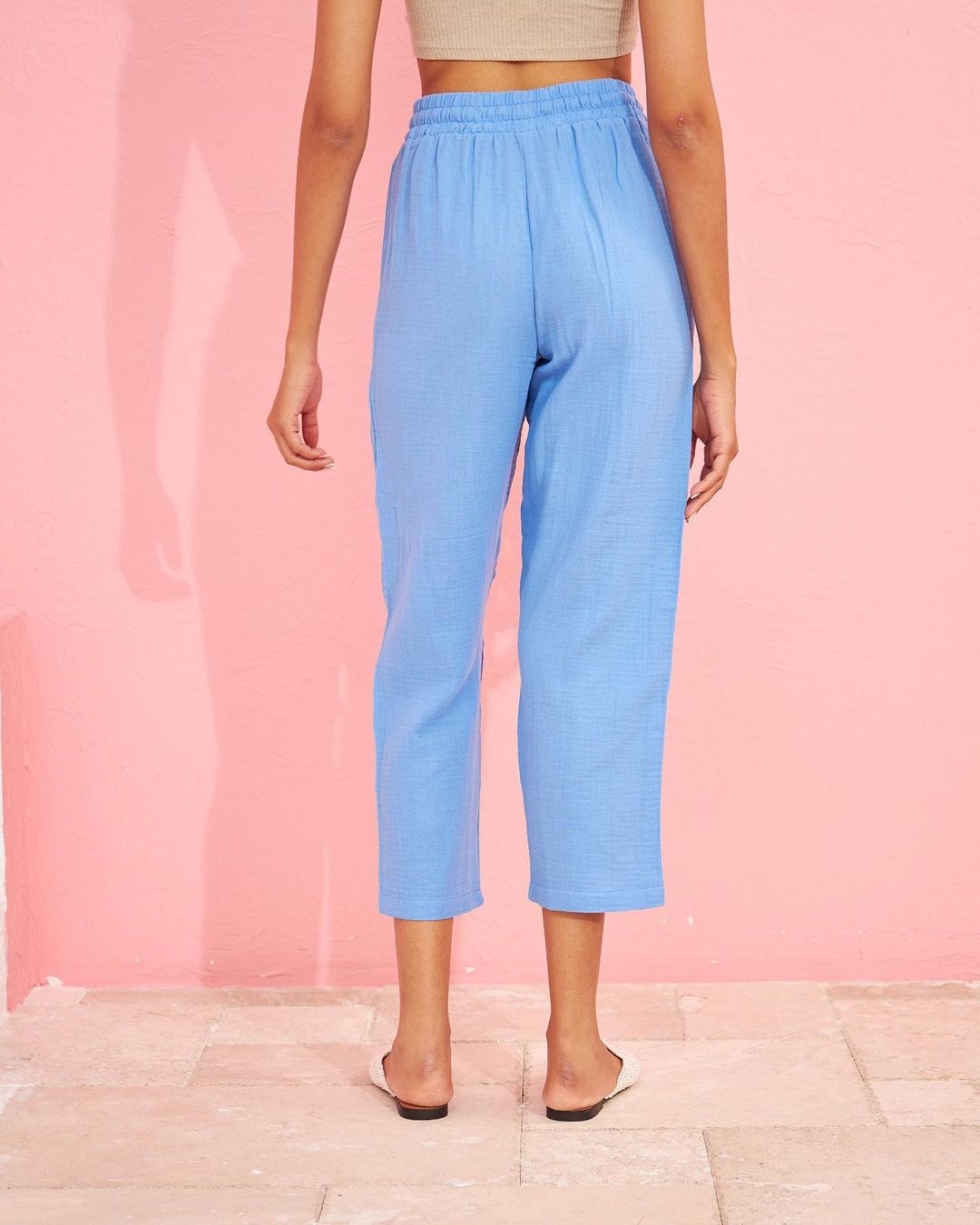 linen drawstring cropped pants linen drawstring cropped pants
