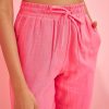 linen drawstring cropped pants