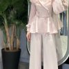 rose luxe two piece suit